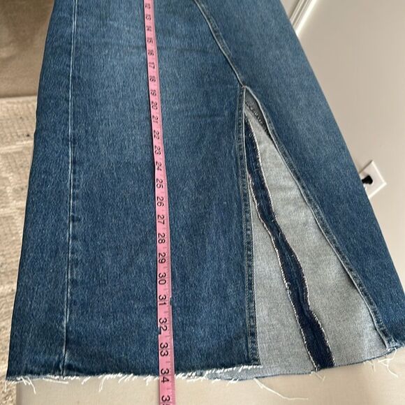 Gap Denim Maxi Skirt Front Slit In Medium Indigo Womens 5 Pockets Size 26/2P - Picture 11 of 11